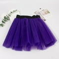 thumbnail image 2 of Cathalem Dance Skirts for Girls Toddler Girls Tutu Skirt Kids Solid Tiered Princess Party Layered Little Tulle Skirts for Girls (Dark Purple,3-8 Years), 2 of 3