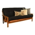 thumbnail image 6 of Maklaine Full-size Suede Fabric Futon in Black-Frame Not Included, 6 of 7