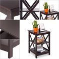 thumbnail image 4 of Costway 2PC 3-Tier Nightstand End Table Storage Display Shelf Living Room Furni Espresso, 4 of 10