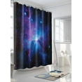 thumbnail image 3 of Starry Sky Shower Curtain, Dark Blue and Purple Space Stars Mystery Universe Waterproof Shower Curtain Set with 12 Hooks Lightweight Washable Fabric Shower Curtains for Bathroom 72x72 Inches, 3 of 6