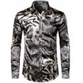 thumbnail image 1 of Camisas hawaianas con cadena dorada, camisas con estampado de mariposas en 3D, camisas de moda para hombres, blusas playeras de manga larga, camisas de solapa de lujo, ropa para hombres, 1 of 6