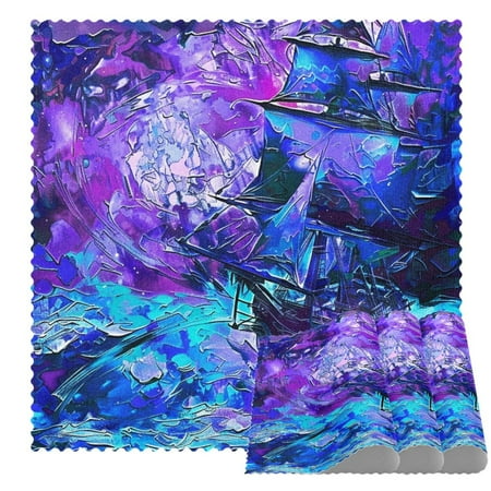 

Placemats Set of 1 Non Slip Washable Table Placemats Watercolor Ocean Abstract Sailboat