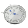 thumbnail image 3 of Round Thermometer Stainless Steel Waterproof Heat Resistant Thermometer Hygrometer for Outdoor with Holder, 3 of 14