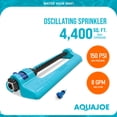 thumbnail image 4 of Aqua Joe Oscillating Sprinkler with Adjustable Spray and Garden Hose Faucet Connector, 4 of 11