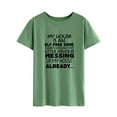 thumbnail image 3 of TWZH Women My House Is An Elf Free Zone Crew Neck Funny Letter Tee, 3 of 6