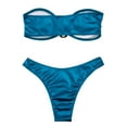 thumbnail image 5 of Ketyyh-chn99 Bikini Set 2024 Bikini Tops High Waisted Ribbed Bikini Crop Top Swimsuit Set 2 Piece Navy,L, 5 of 5