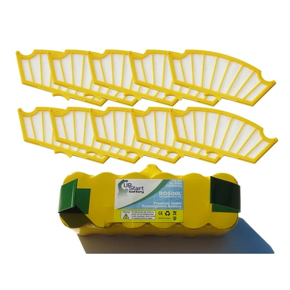 iRobot Roomba 611 Battery and Filters - Kit Includes 1 Battery and 10 Filters