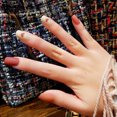 thumbnail image 3 of IKemiter 24pcs Fake Nail Matte Heart Pattern Full Cover Artificial False Nails for Women Girls, 3 of 6
