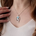 thumbnail image 2 of Juwaliy 925 Sterling Silver Cute Dolphin Necklace for Women,March Birthstone Blue Aquamarine Mom Pendant Sea Animal Jewelry Birthday Gift for Daughter, 2 of 9