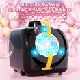 thumbnail image 2 of Bubble Stand Machine Portable Stage Bubble Maker Blowers with Lights for Adults Weddings Outdoor Parties(Black), 2 of 7