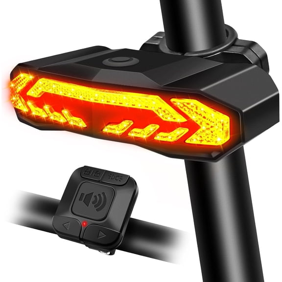 Turn Signals for Ebike, Bike Turn Signals, Bike Blinkers Front and Back, Bike Tail Light USB Rechargeable with Horn, IP65 Waterproof Anti-Theft Alarm, Auto On Off, for Bicycle,Ebike,Scooter