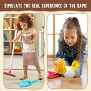 JBeeCtrl Toy Vacuum Cleaner for Kids Vacuum Set that Really Works with Real Suction Pretend Play Housekeeping Toys for Toddler Cleaning Toy for girls 3 6 years-Pink