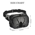 thumbnail image 4 of Rateoe Black Spiders Print Fanny Pack Belt Bag for Women and Men, Square Double-Layer Waterproof Waist Pack with Adjustable Strap for Hiking, Jogging, Cycling, 4 of 9