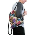 thumbnail image 2 of 13.5 x 16.5 Inch Waterproof Drawstring Backpack with Shoe Compartment – Lightweight Dry Wet Separation Gym Bag for Men Women & Teens, 2 of 5