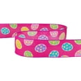 thumbnail image 4 of Northlight Easter Egg Design Wired Spring Craft Ribbon - 2.5" x 10 Yards - Pink, 4 of 6