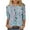 Light Blue, variant on Womens Blouses Fall 2025 Plus Size Tops Dressy 3Xl Funny 3/4 Sleeve Shirts Plus Size Blouses Dressy Casual