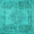thumbnail image 1 of Ahgly Company Indoor Square Persian Turquoise Blue Traditional Area Rugs, 4' Square, 1 of 4