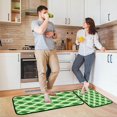 thumbnail image 6 of GZHJMY Lucky Clover Kitchen Rugs Door Mat 2PCS,Carpet Front Entrance Non-Slip Relieve Fatigue Washable Floor Mat for St. Patrick's Day Kitchen Bedroom Porch, 6 of 7