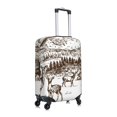 thumbnail image 3 of Balery Luggage Cover Woodland Forest With Deers Print Suitcase Covers for Luggage Elastic Washable Suitcase Protector Fits 18-32 Inch Luggage-X-Large, 3 of 9