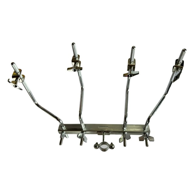 Cowbell Mount Holder Cowbell Stand Support de Cymbale Tambour Extension Pince pour Cymbale 4 Tête