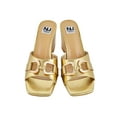 thumbnail image 2 of Ninety Union KENSY Buckle Slide Wedge, Gold, 6, 2 of 5
