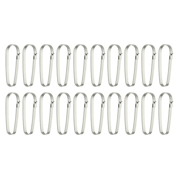 Uxcell Sign Clips 20 Pcs Real Estate Sign Clips Stainless Steel Fence Sign Holder Metal Clips for Hanging