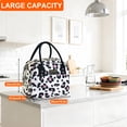 thumbnail image 5 of Mziart Cute Lunch Bag Insulated Lunch Box for Women Men Work Picnic, Reusable Lunch Tote Cooler Bag, Beige Leopard, 5 of 7