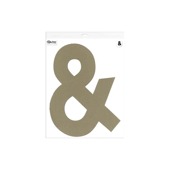 Chipboard Punctuation 16" Ampersand 1pc Natural