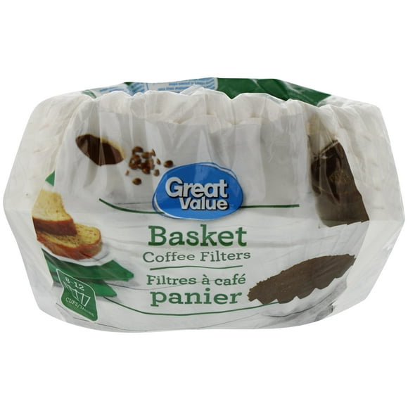 Great Value Basket Coffee Filters, Pack of 250
