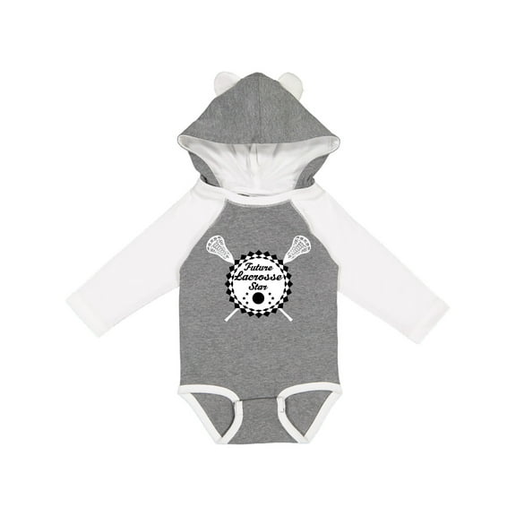 Inktastic Future Lacrosse Star childs Boys or Girls Long Sleeve Baby Bodysuit