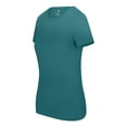 thumbnail image 4 of M&M SCRUBS Women's Short Sleeve Round-Neck T-Shirt Under Scrub (Teal, Large), 4 of 5