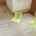 thumbnail image 2 of 4-Pack Modern Color Block Chairs - Durable Metal Legs & Weatherproof PP Seats, Bright Yellow/Orange/Green - Living Room, Café & Patio Furniture, 2 of 9