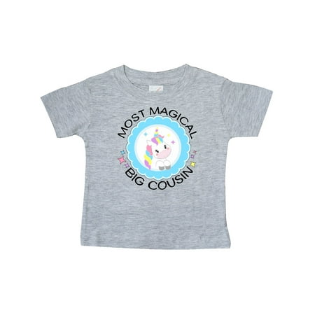 Most Magical Big Cousin badge- cute unicorn Baby