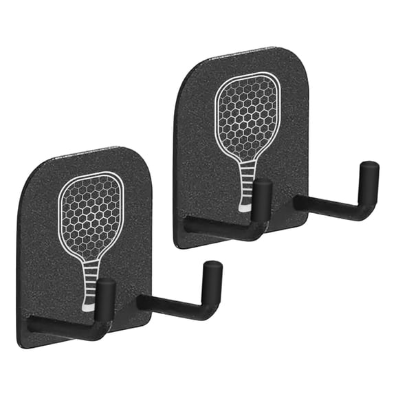 2Pcs Universals Pickleballs Paddle Holder Wall Mount Hanger Stainless Steel Pickleballs Fence Hooks Tennis Rackets Clip