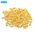 thumbnail image 3 of Unique Bargains Cord End Caps, 100Pcs 4.5x9.5mm Metal Spring Coil End Tips Crimp Terminators Caps Gold Tone, 3 of 5