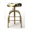 thumbnail image 2 of Butler Specialty Metal Bar Stool Chair in Gold - Rotating Round Seat & Footrest, 2 of 4