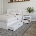 thumbnail image 4 of Nexera Oslo Ensemble de Chambre à Coucher 3 Pcs à Double Rangement, Blanc, Grand Lit, 4 of 6