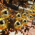 thumbnail image 4 of 20LED Solar Mirror Ball Lights Outdoor Solar Lawn Mirror Ball String Lights IP65 Waterproof Solar Light with 8 Modes Auto On/Off Colorful Mirror Ball Light for Garden Patio Yard Decor, 4 of 11