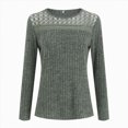 thumbnail image 6 of Towmus Womens Lace Long Sleeve Shirts Fall Tops Fashion Dressy Casual Lightweight Sweaters Mesh Clothes Trendy Fall Outfits, 6 of 8