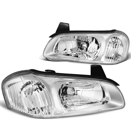 99 Nissan Maxima Euro Headlights - For 2000 to 2001 Nissan Maxima Euro Style Headlight Chrome Housing Clear Corner Headlamp Left+Right