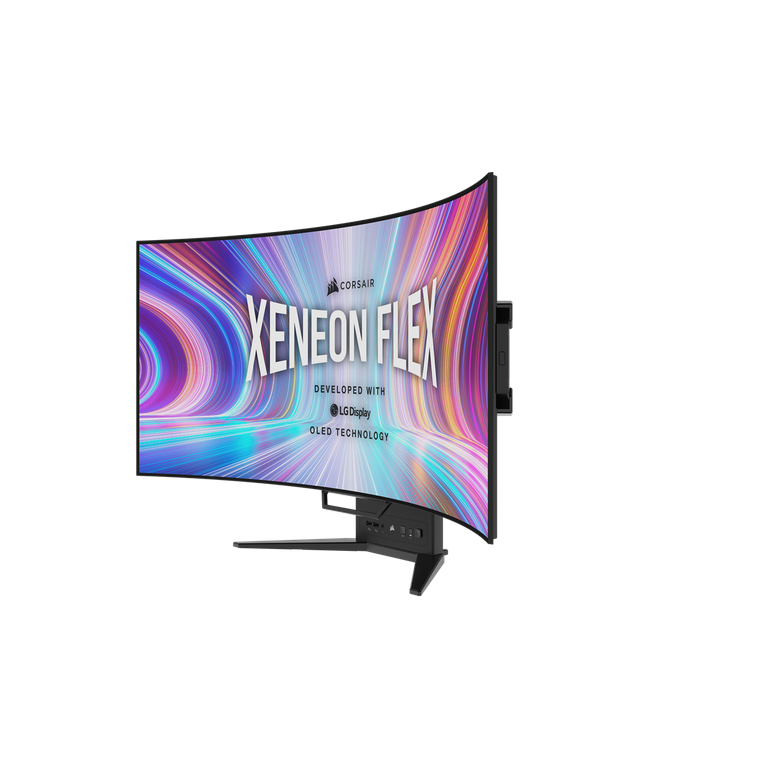 CORSAIR XENEON FLEX 45WQHD240 45-Inch OLED (3440 x1440), 240Hz Refresh  Rate, Bendable Gaming Monitor
