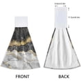 thumbnail image 4 of GZHJMY Kitchen Hand Towel Black White Marble Gold Foil Hanging Tie Towels 2 Pieces Fast Dry Absorbent Soft Touch Hanging Kitchen Towels Used for Home Kitchen Bathroom Decoration, 4 of 7