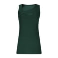 thumbnail image 4 of Otvok Summer Womens Solid Color U-Neck Slim Fit Vest Round Neck Sleeveless Tank Top, 4 of 6