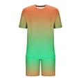 thumbnail image 4 of GERsome Men's 2 Piece Outfits Short Sleeve Crewneck Tops and Shorts Tracksuits Summer Lounge Sets M-4XL, 4 of 5