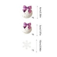 thumbnail image 3 of Ganfancp Colgante Bola de Navidad Bola de Nieve Pajarita Decoración Ofertas Del Día Liquidación 12 Bolas de Nieve, 12 Lazos, 3 Copos de Nieve, 1 Hilo de Algodón, 15 Ganchos Adhesivos, 3 of 6