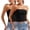 Black, variant on AKOEE 2 Pack Tube Tops for Women Undershirts Soft Stretch Cotton Strapless Off Shoulder Cropped Tee Blouses (XL, Red+Black)