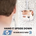 thumbnail image 5 of MIRRORVANA Hand Mirror with Ergonomic Handle - Hand Held Mirror for Make-up, Home Haircuts, Dental and Barber Use, 8” x 11” (White), 5 of 7