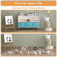 thumbnail image 5 of Wohh Kids bookcase with Collapsible Fabric Drawers,Children's Book Display,Toy Storage Cabinet Organizer,White/Blue, 5 of 9