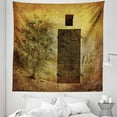 thumbnail image 1 of Rustic Tapestry, Historical Italian Door of Stone House Mediterranean Picturesque Heritage, Fabric Wall Hanging Decor for Bedroom Living Room Dorm, 5 Sizes, Amber Brown, by Ambesonne, 1 of 1