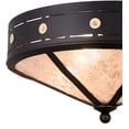 thumbnail image 3 of Meyda Tiffany 159466 Craftsman Target 3 Light 18" Wide Flush Mount Ceiling Fixture - Black, 3 of 7